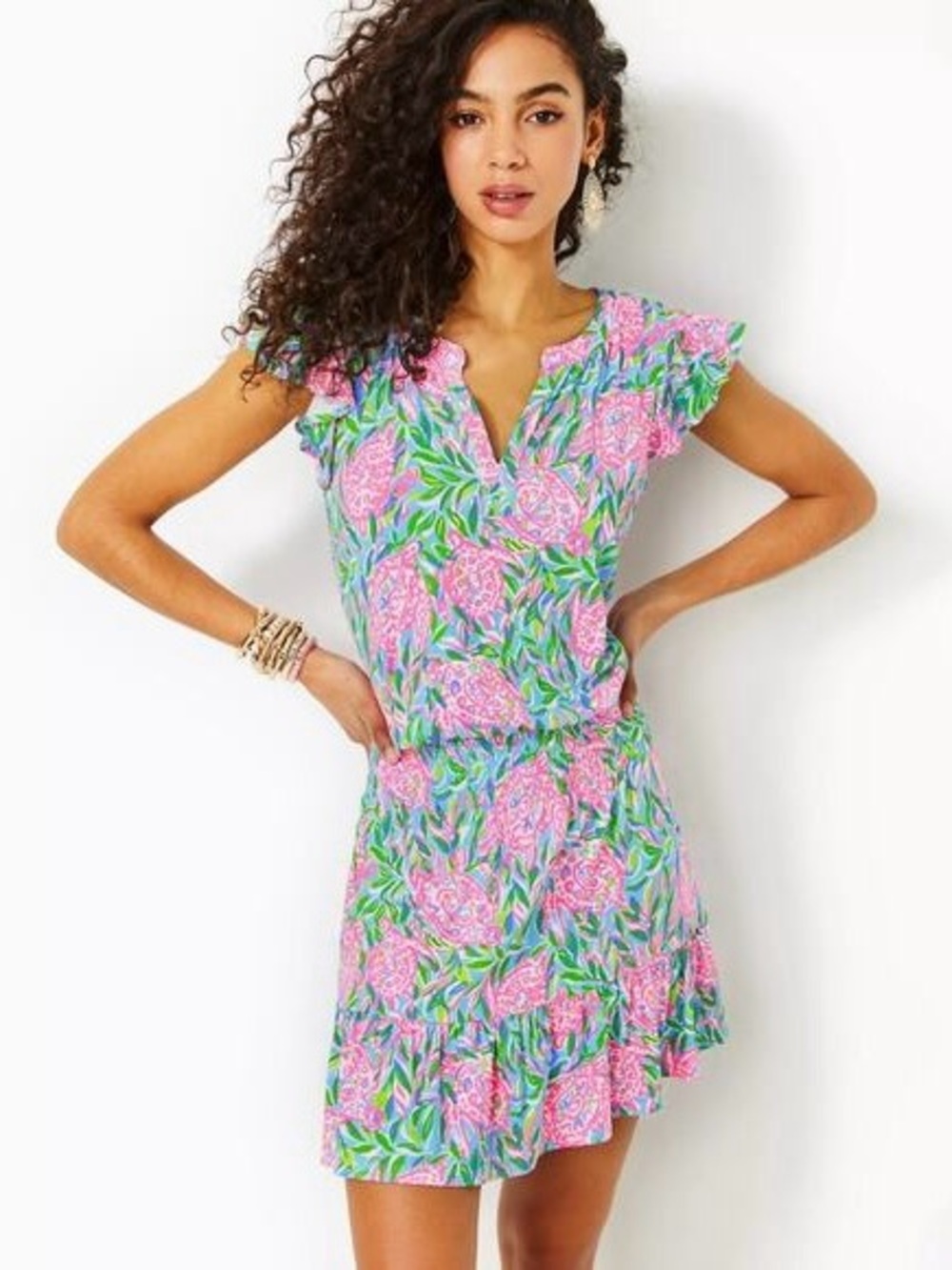Lilly Pulitzer Ravi Romper in Frenchie Blue Turtley in Love Print Size:XS NWOT